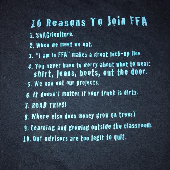 Vintage Alonso FFA ‘10 Reasons To Join’ List Graphic Tee - Picture 3 of 5